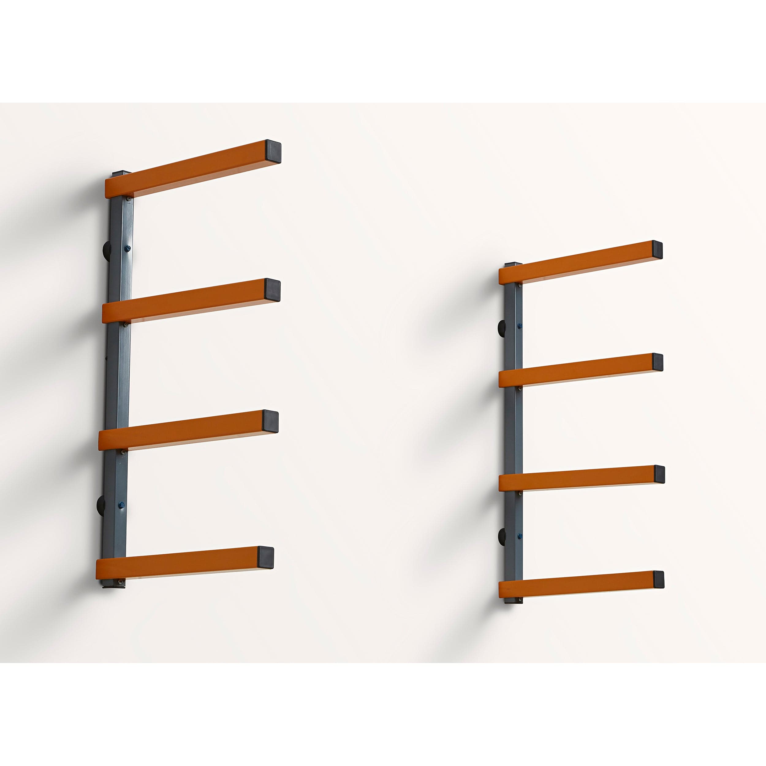 4-Level Lumber Storage Rack - Orange & Gray