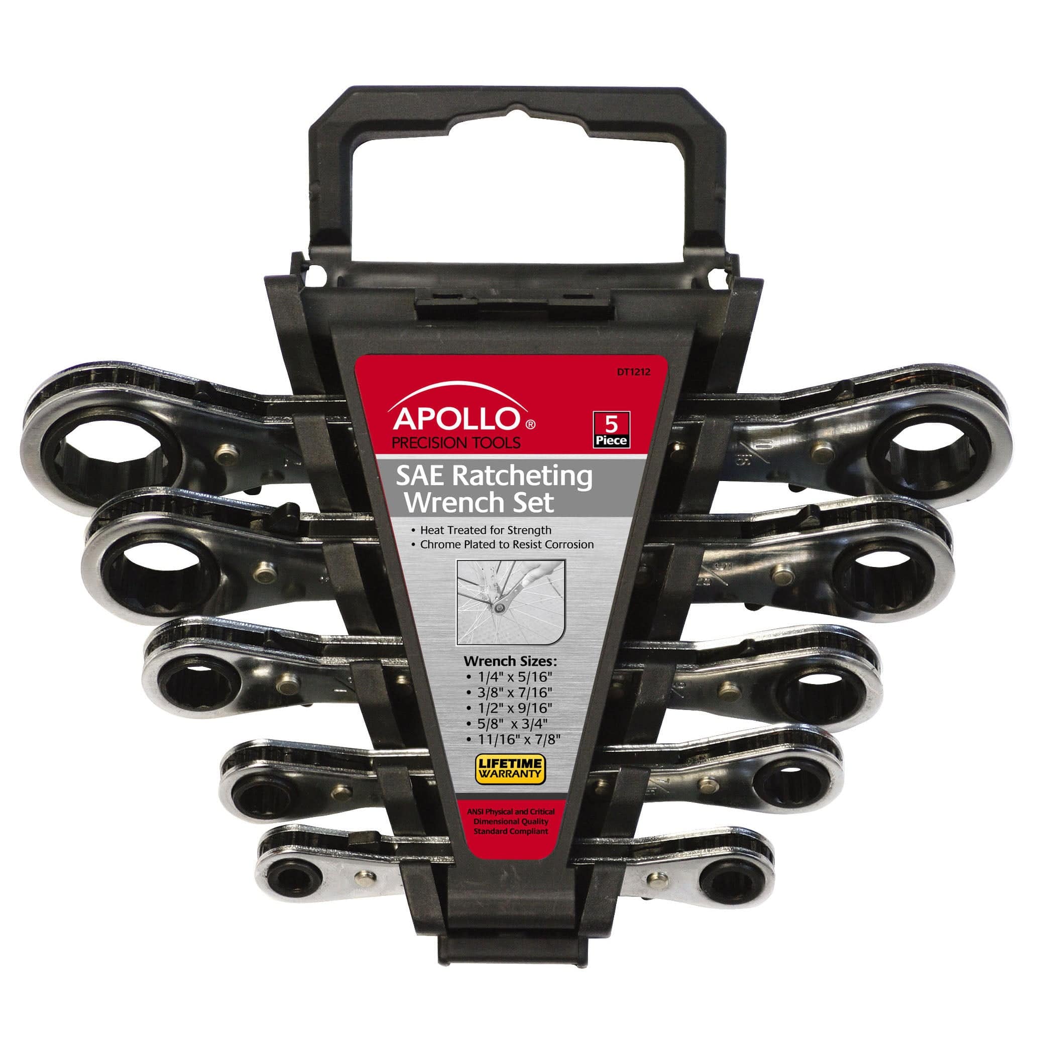 Ratcheting Wrench Set - SAE - 5 Piece