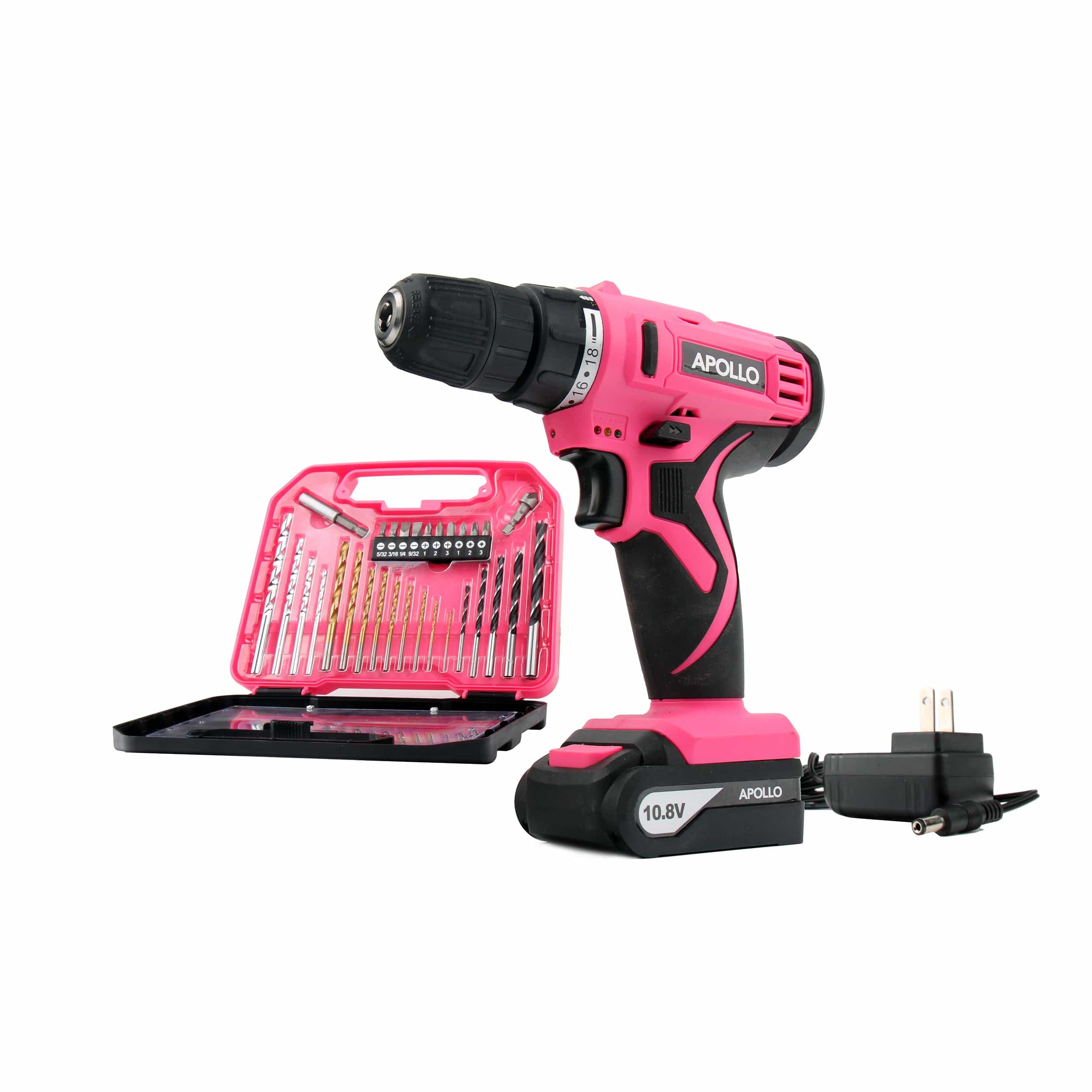 10.8V Li-Ion Cordless Drill with 30 Piece Drill Accessory Set