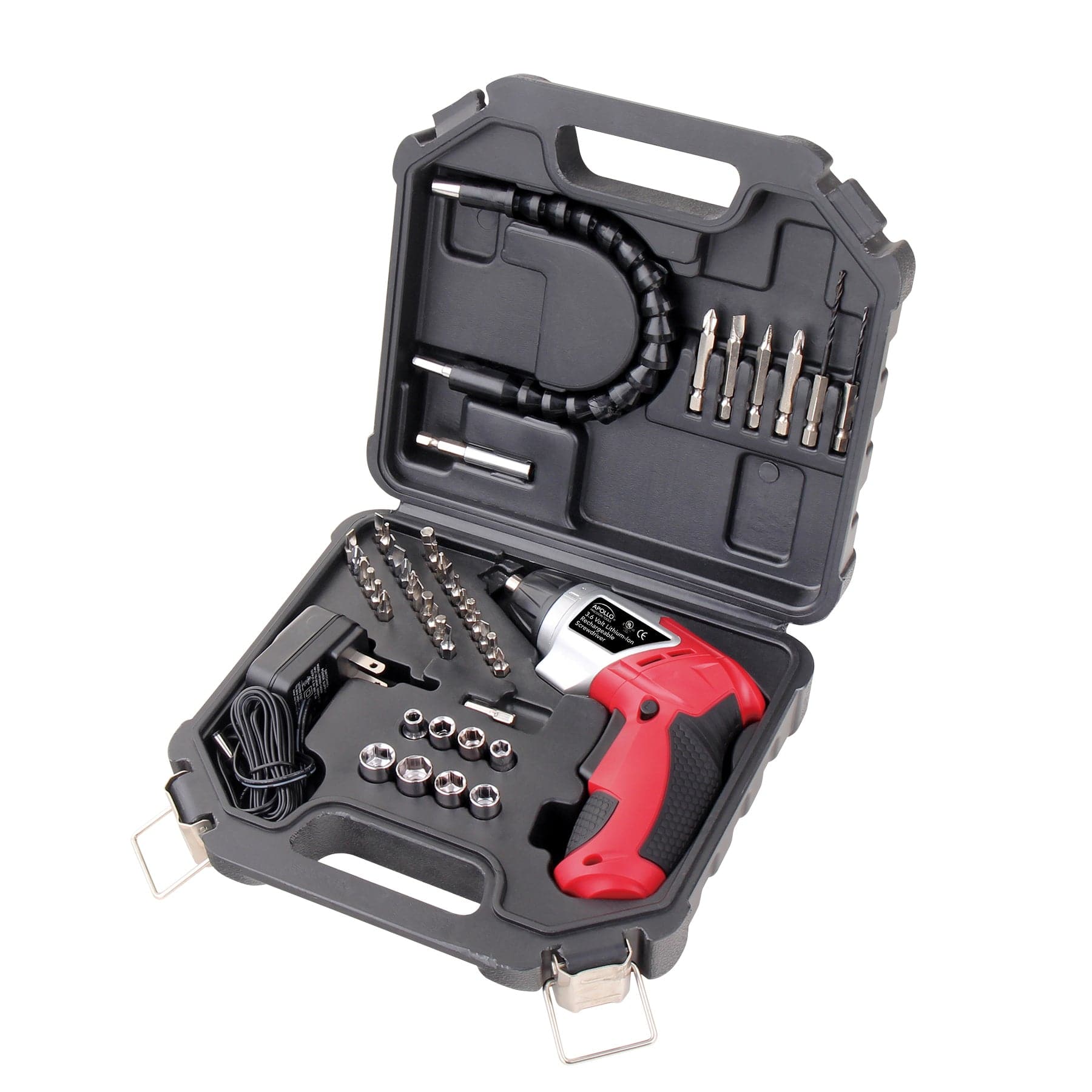 3.6V Li-Ion Rechargeable Screwdriver with 45 Piece Drill Accessory Set