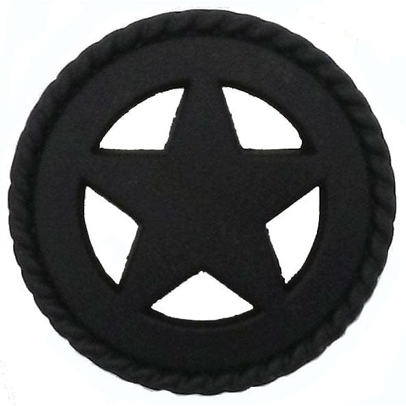 Star with Roped Edge, Matte Black