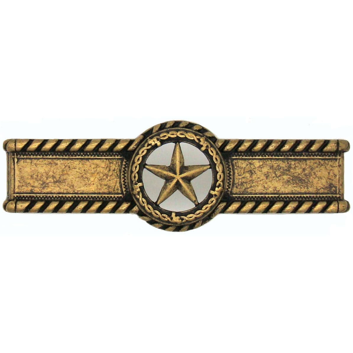 Star with Barbed Wire Pull, Brass Oxide