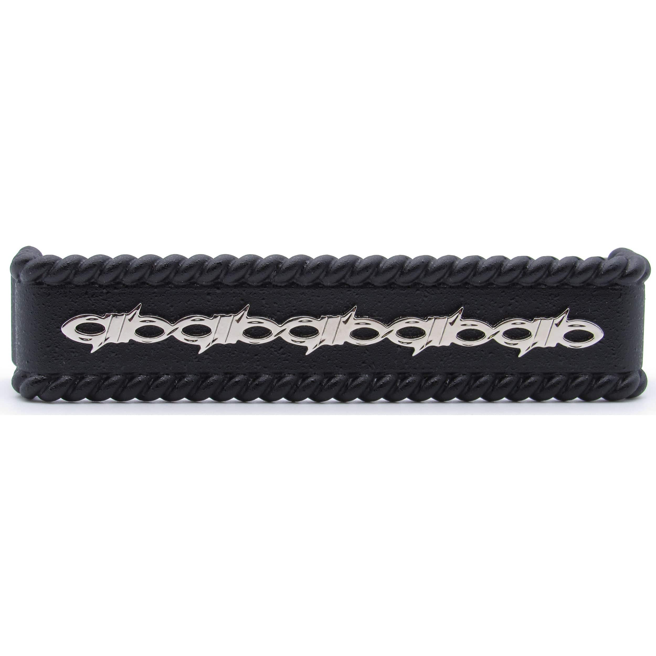 Barbed Wire with Roped Edge Pull, Matte Black/Nickel Combo