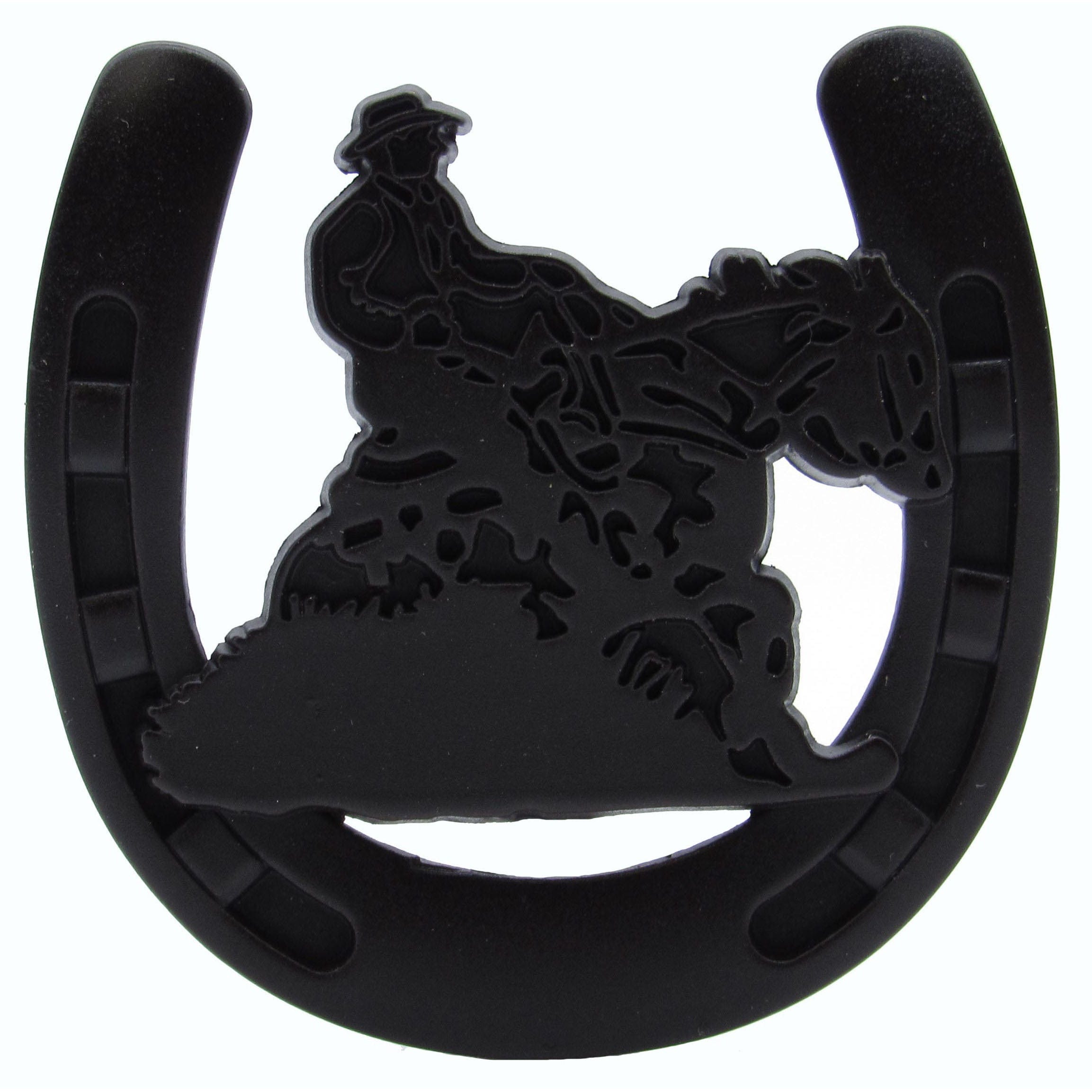 Riding Cowboy Horseshoe Knob, Oil Rubbed Bronze