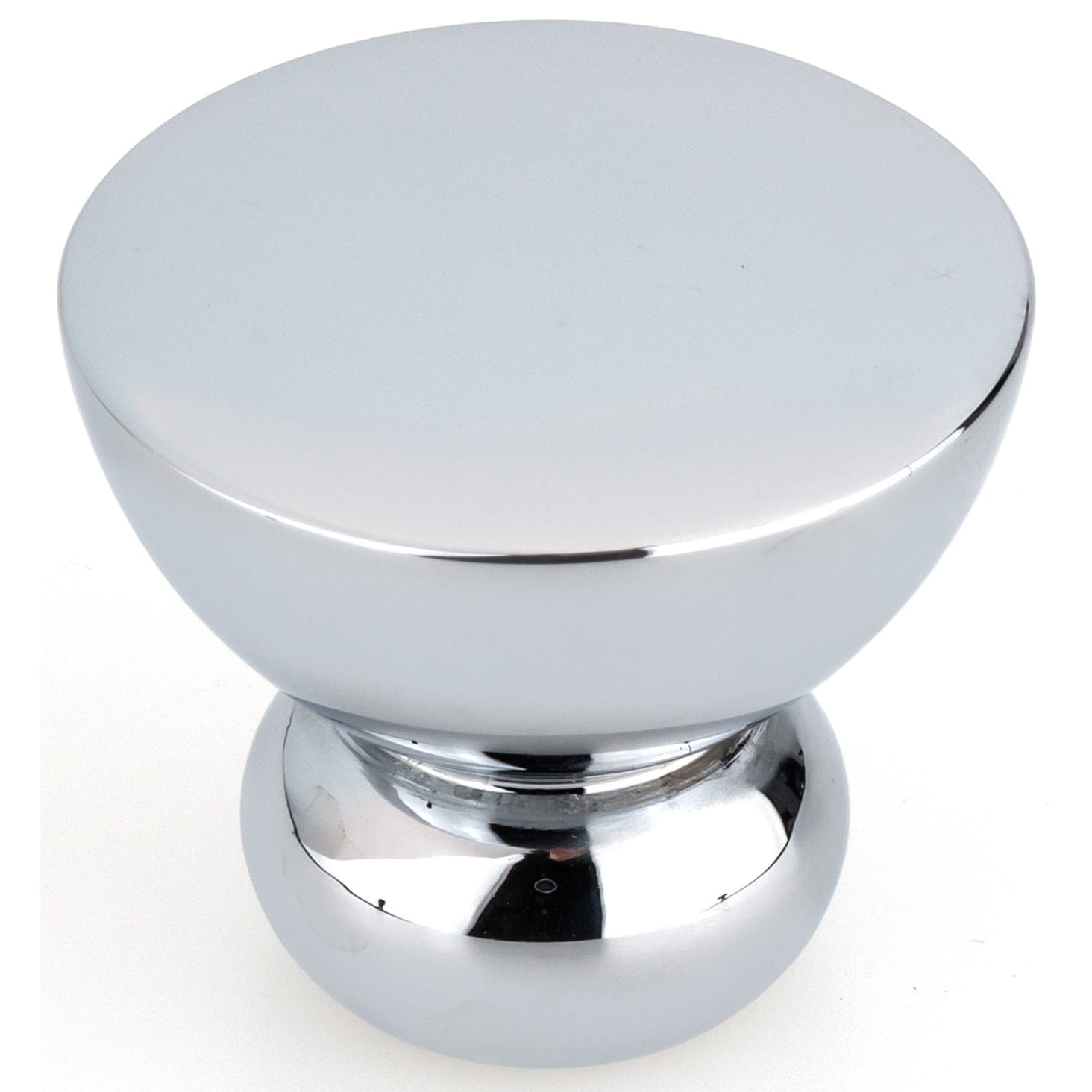 Contemporary Knob, 1-1/4" D, Chrome