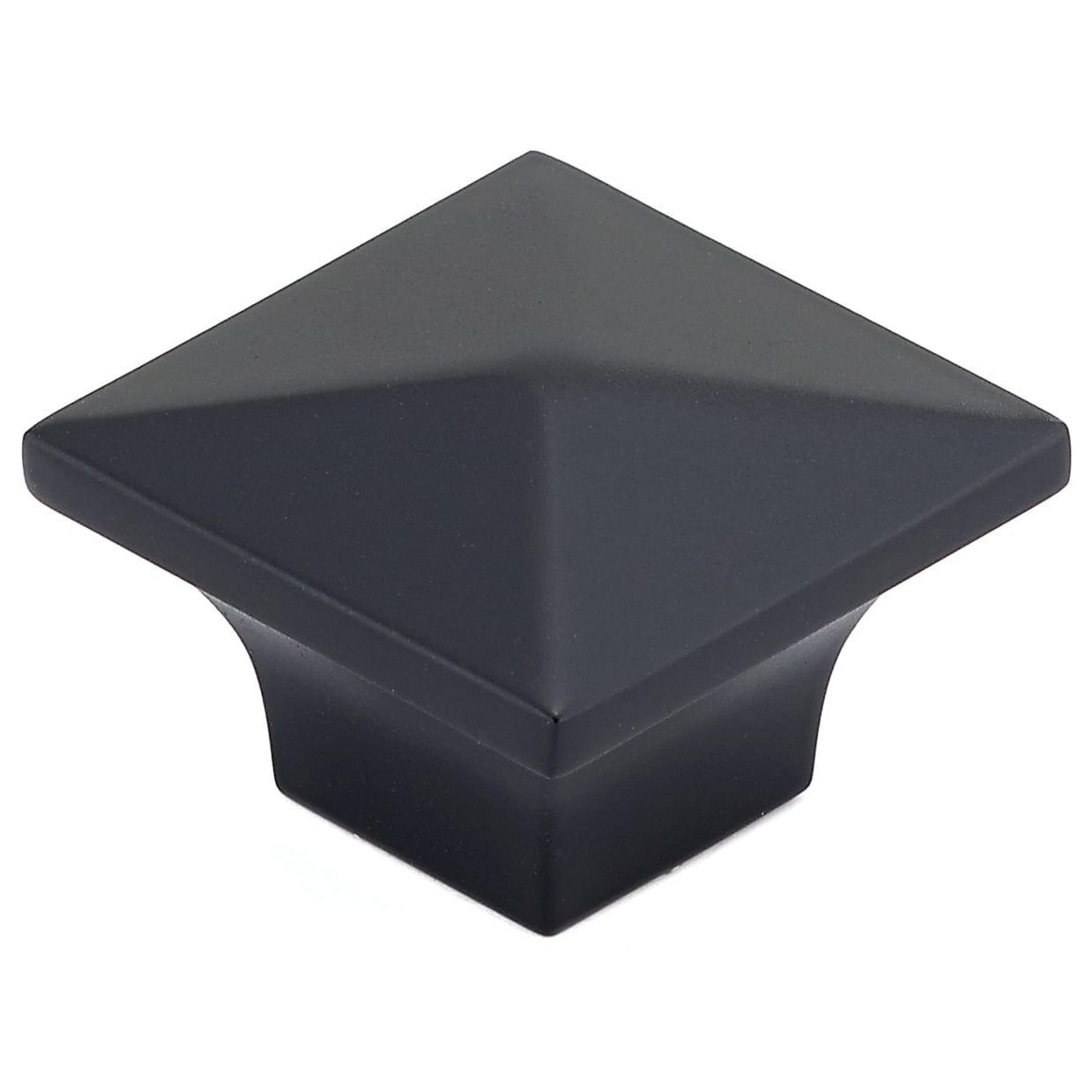 Contemporary Knob, 1-1/4" x 1-1/4", Matte Black