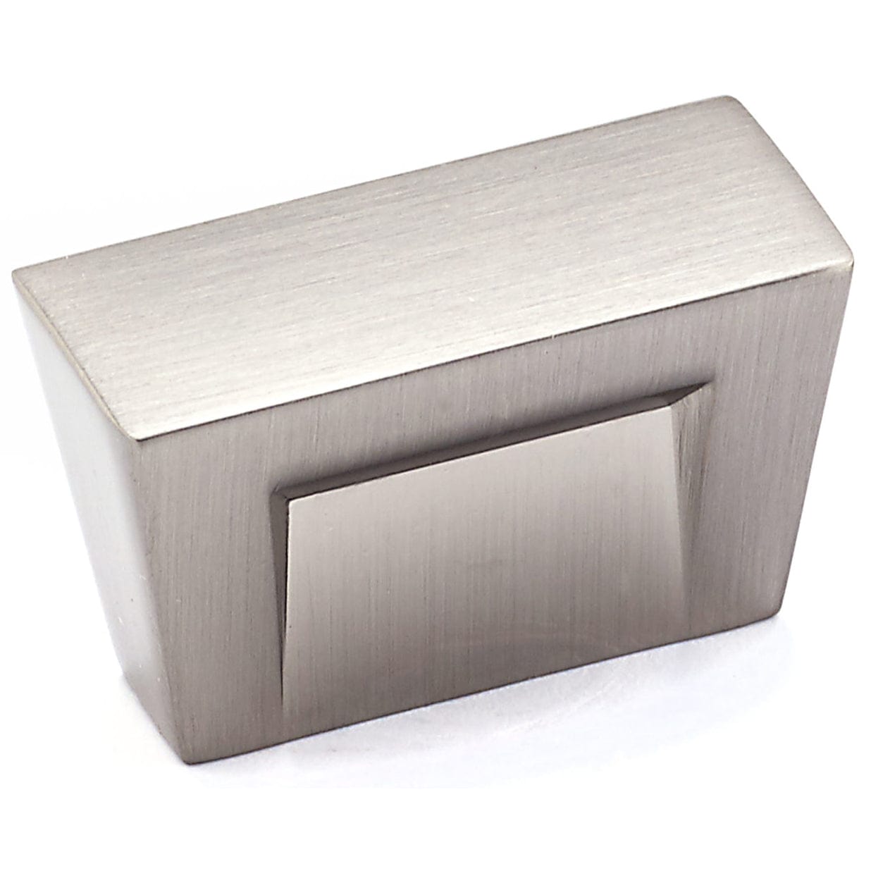 Contemporary Knob - 1-3/16" x 1/2" - Brushed Nickel
