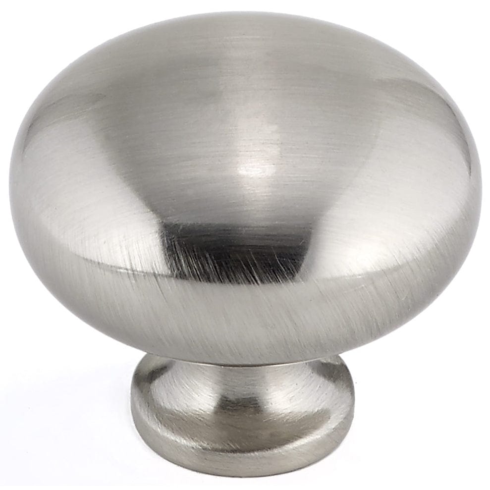 Contemporary Knob, 1-1/4" D, Brushed Nickel