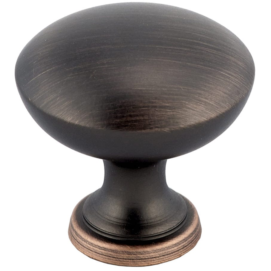 Traditional Mushroom Knob - Brushed Oil-Rubbed Bronze - 1-3/16" Diameter