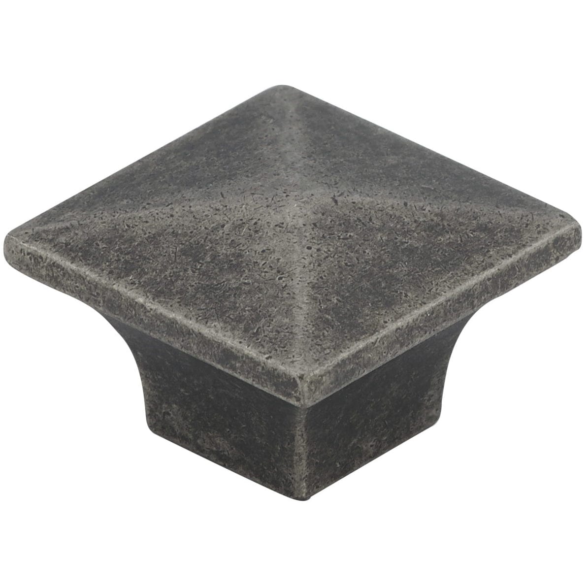 Traditional Knob, 1-1/4" x 1-1/4", Pewter
