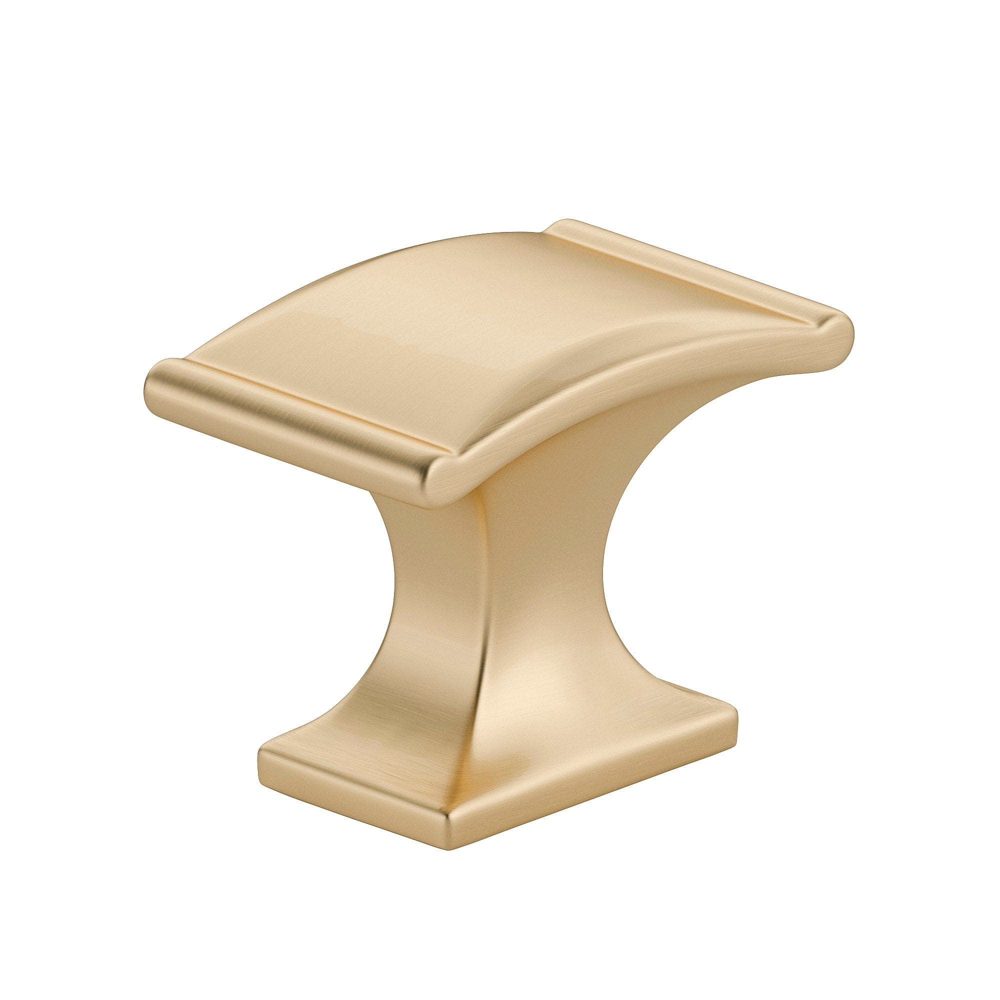 Traditional Knob, 1-3/8" x 25/32", Satin Brass