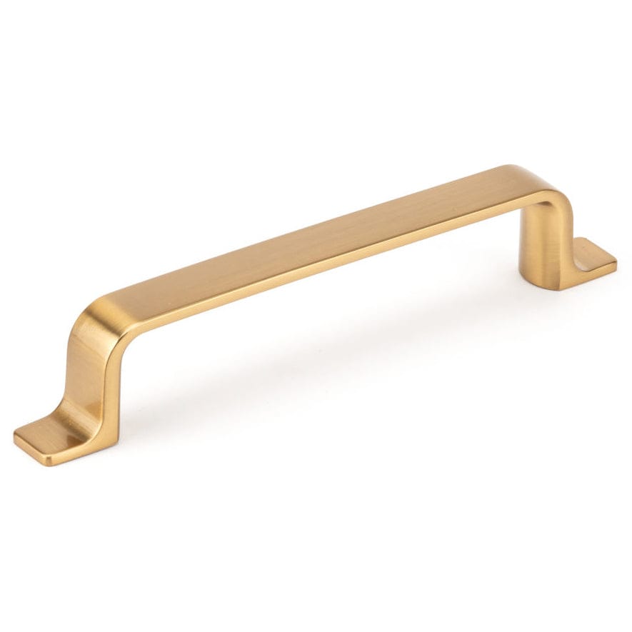 Modern Luxe Contemporary Pull - 5-1/16" Center-to-Center - Aurum Brushed Gold - 19/32" W x 6-1/2" L