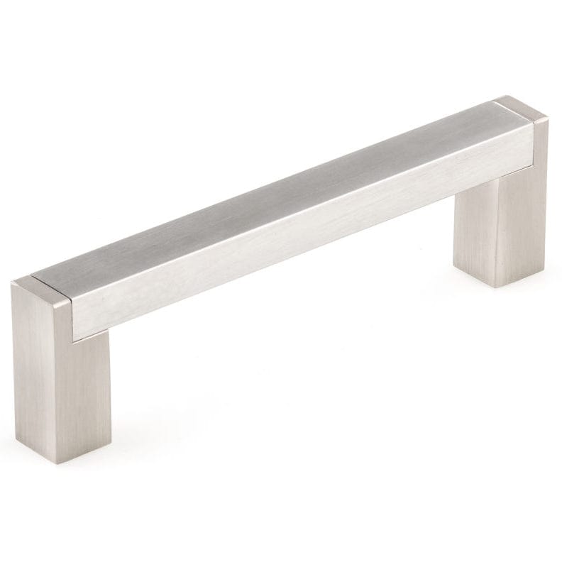 Contemporary Pull - 3-3/4" Center-to-Center - 15/32" W x 4-9/32" L - Brushed Nickel
