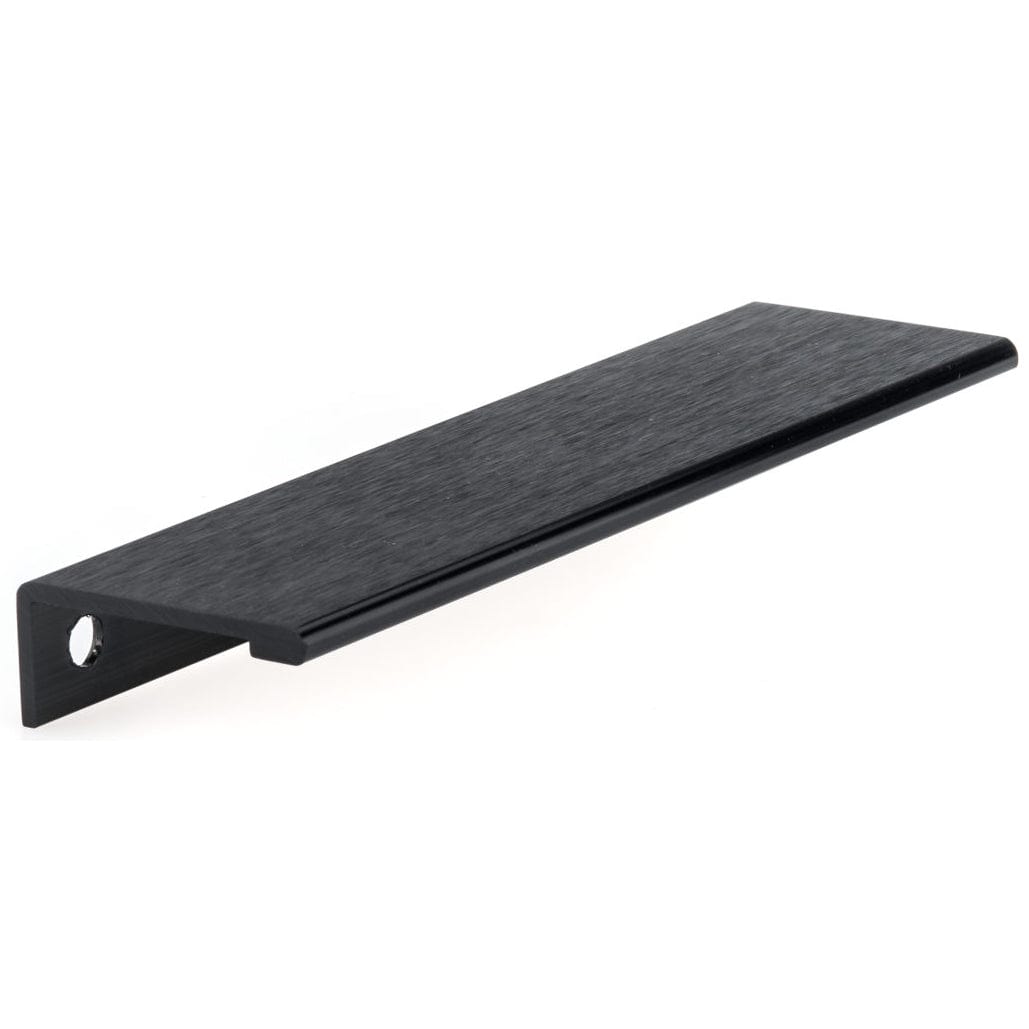 Contemporary Edge Pull, 5-1/16" Center-to-Center, Brushed Black