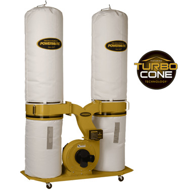 Powermatic PM9-1792073-4 PM1900TX Base Machine Dust Collector, 3HP 3PH 460V, NO FILTERS