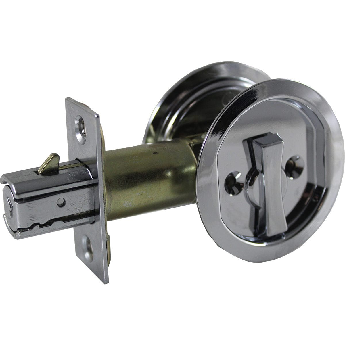 2-7/16" (62 mm) Pocket Door Pull Round Chrome Privacy