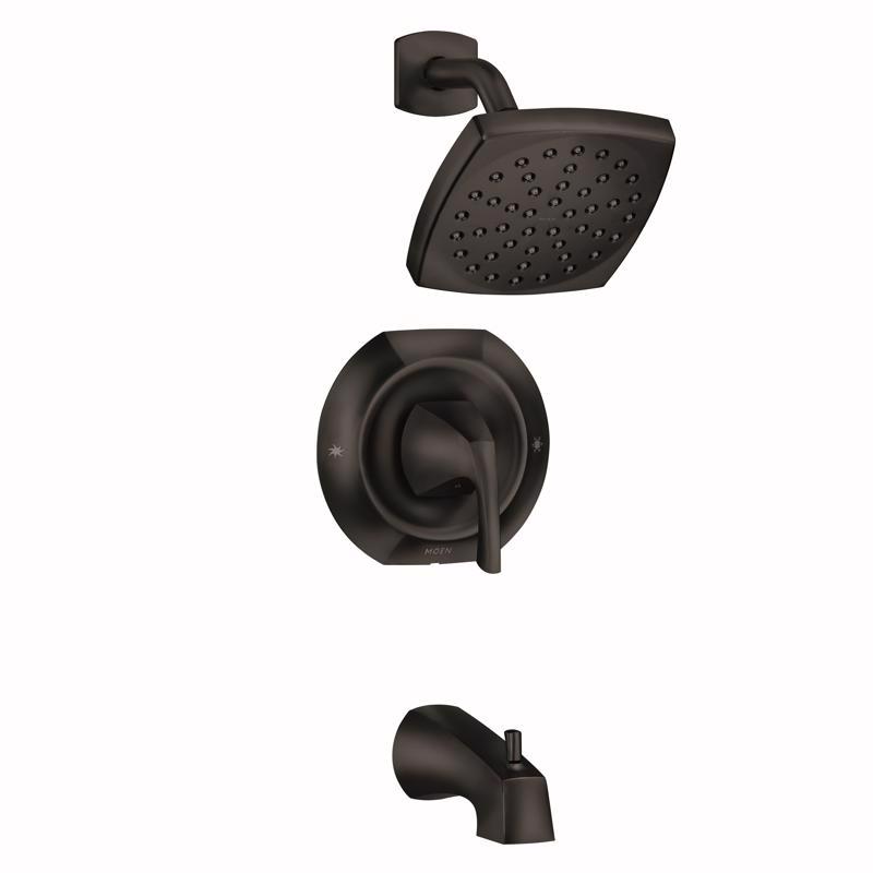 Moen 82504BL Lindor 1-Handle Matte Black Tub and Shower Faucet