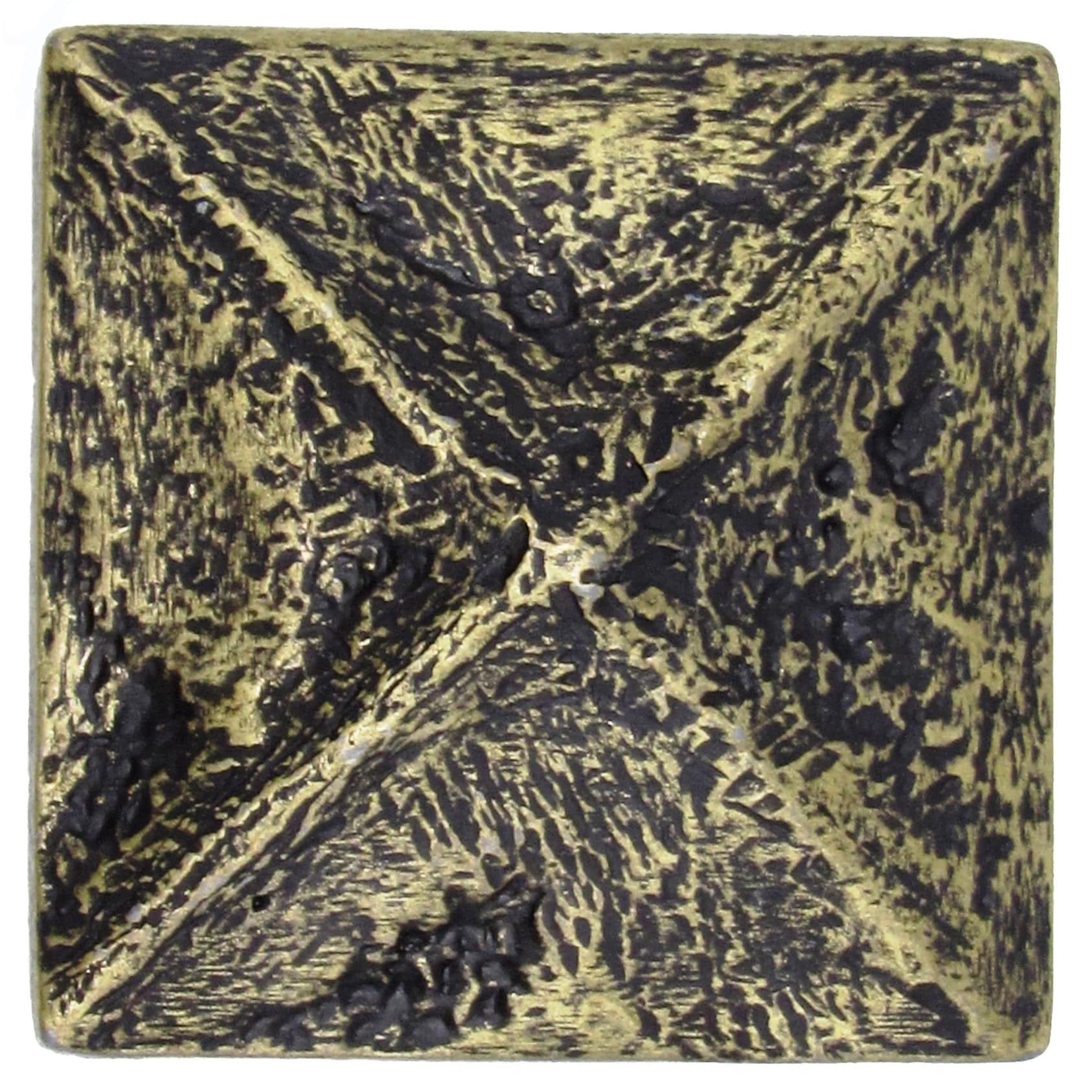 Rustic Pyramid Knob Brass Oxide