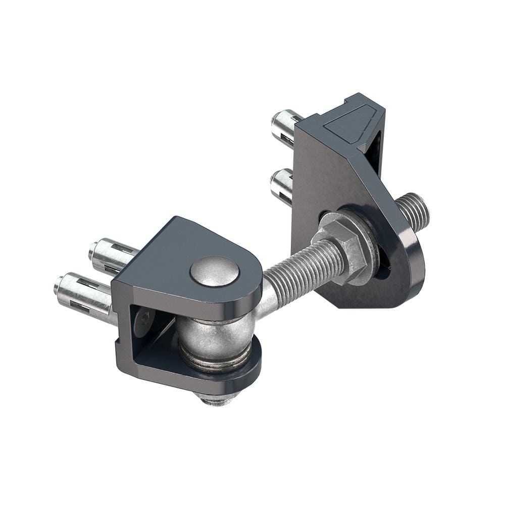 180° Bolt-On 4D Adjustable Gate Hinge - For Gates Up To 440 Lbs - Black Finish - 2 Pack