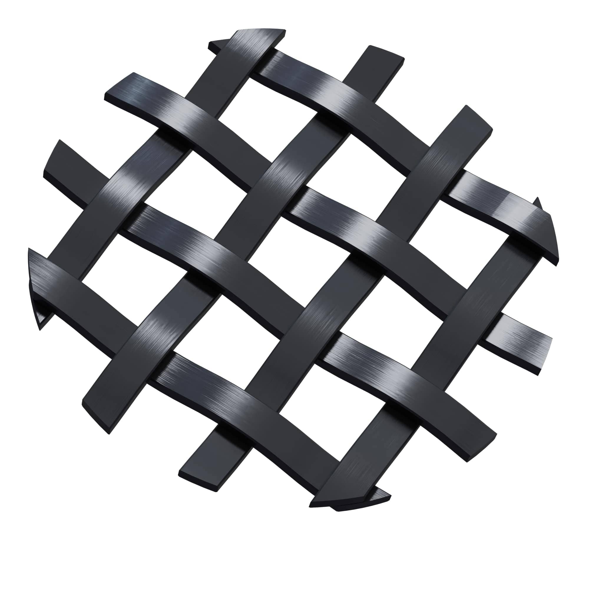 .375'' Single Flat Diamond Decorative Grille - Flat Black, 36''W x 48''L Sheet