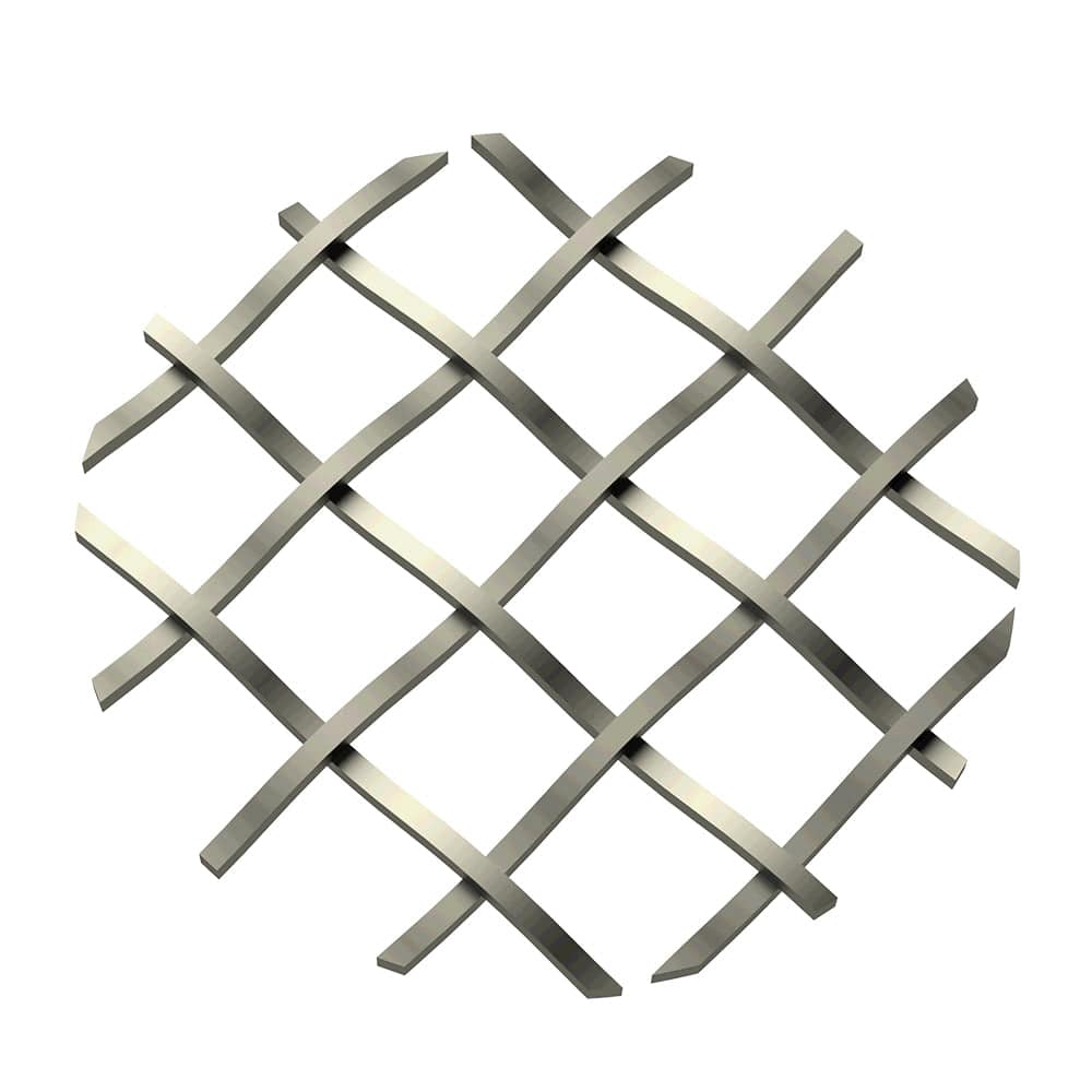 .5" Straight Flat Diamond Decorative Grille - Antique Pewter, 36" W x 48" L Sheet
