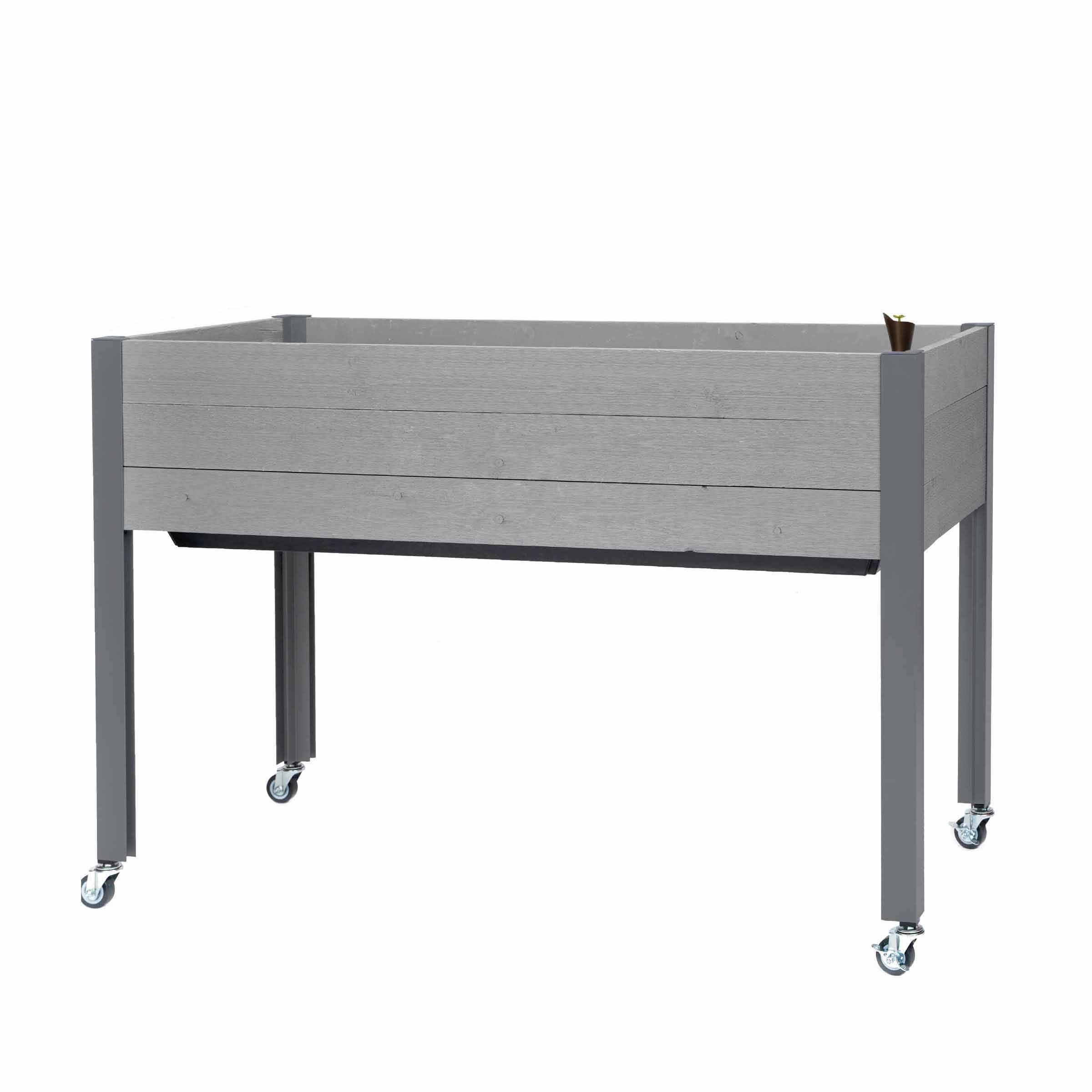 Self-Watering Elevated Planter 21" x 47" x 32"H Gray