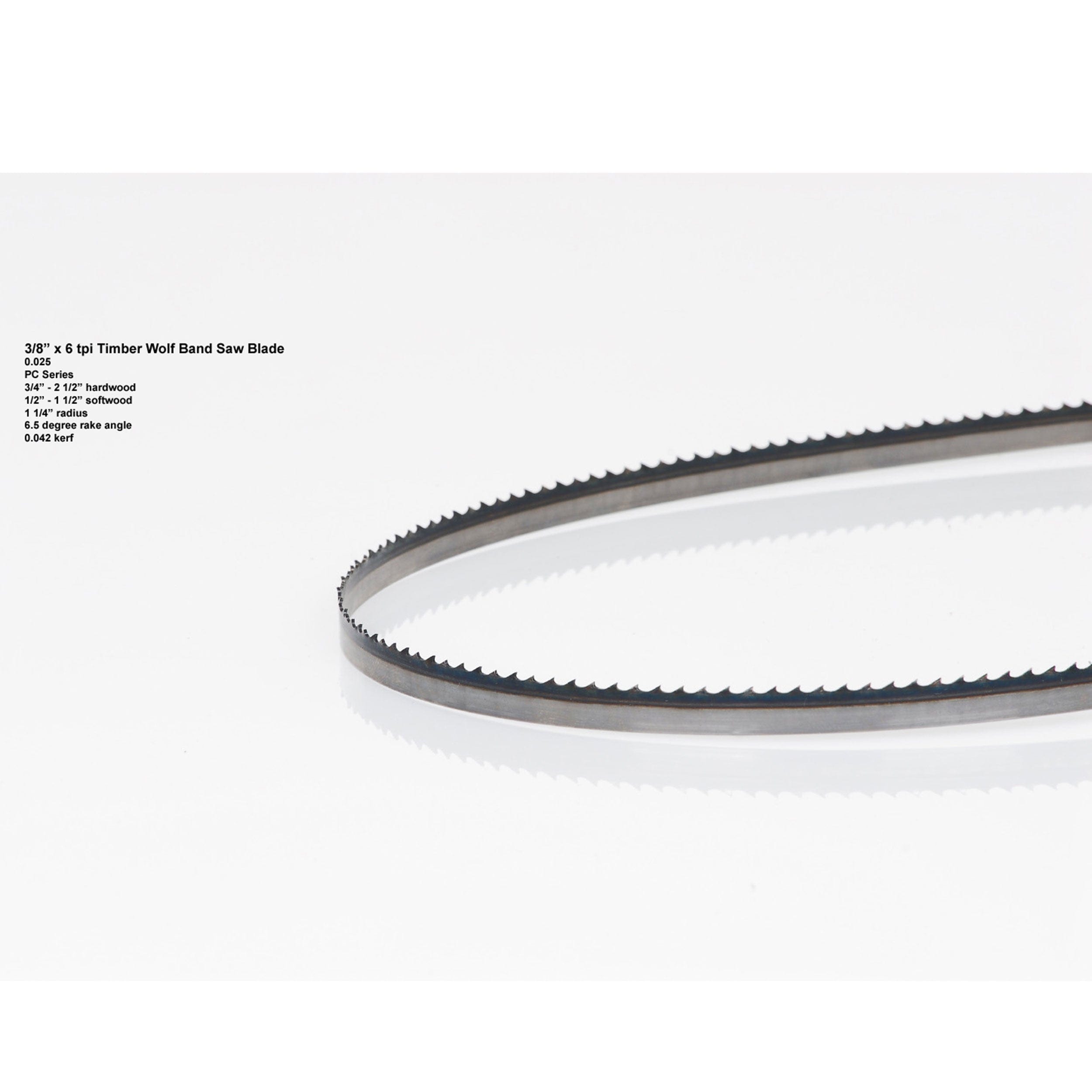 Bandsaw Blade - 131-1/2" x 3/8" x .025" x 6 TPI - Positive Claw