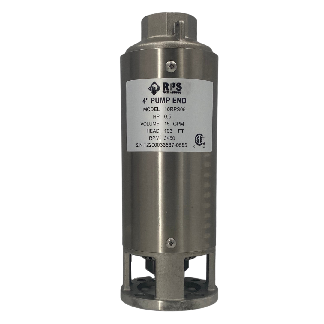 RPS Core Series 18RPS05 4" Submersible Pump End | Engineered Impeller | 19-29 GPM