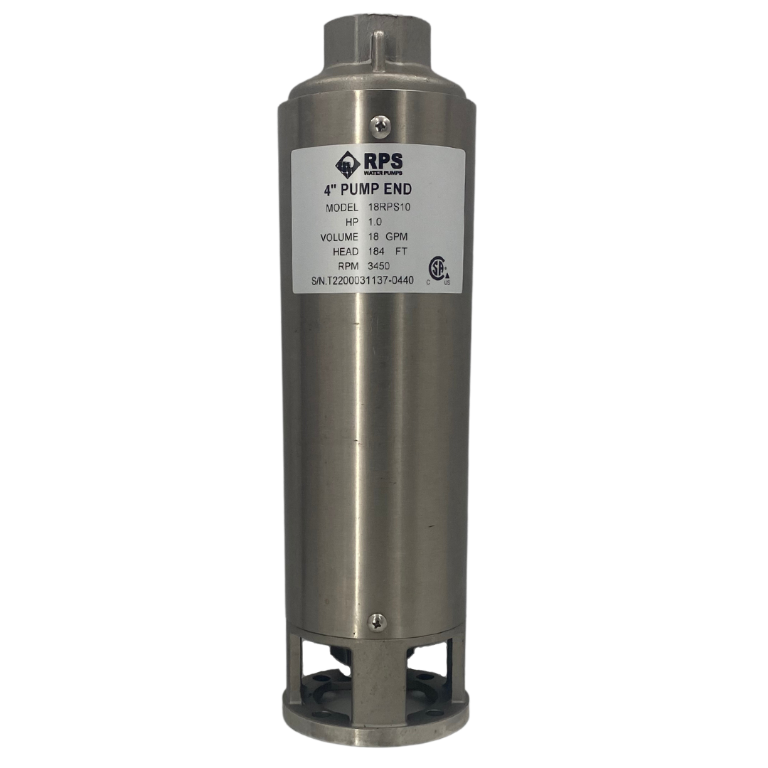 RPS Core Series 18RPS10 4" Submersible Pump End | Engineered Impeller | 22-29 GPM
