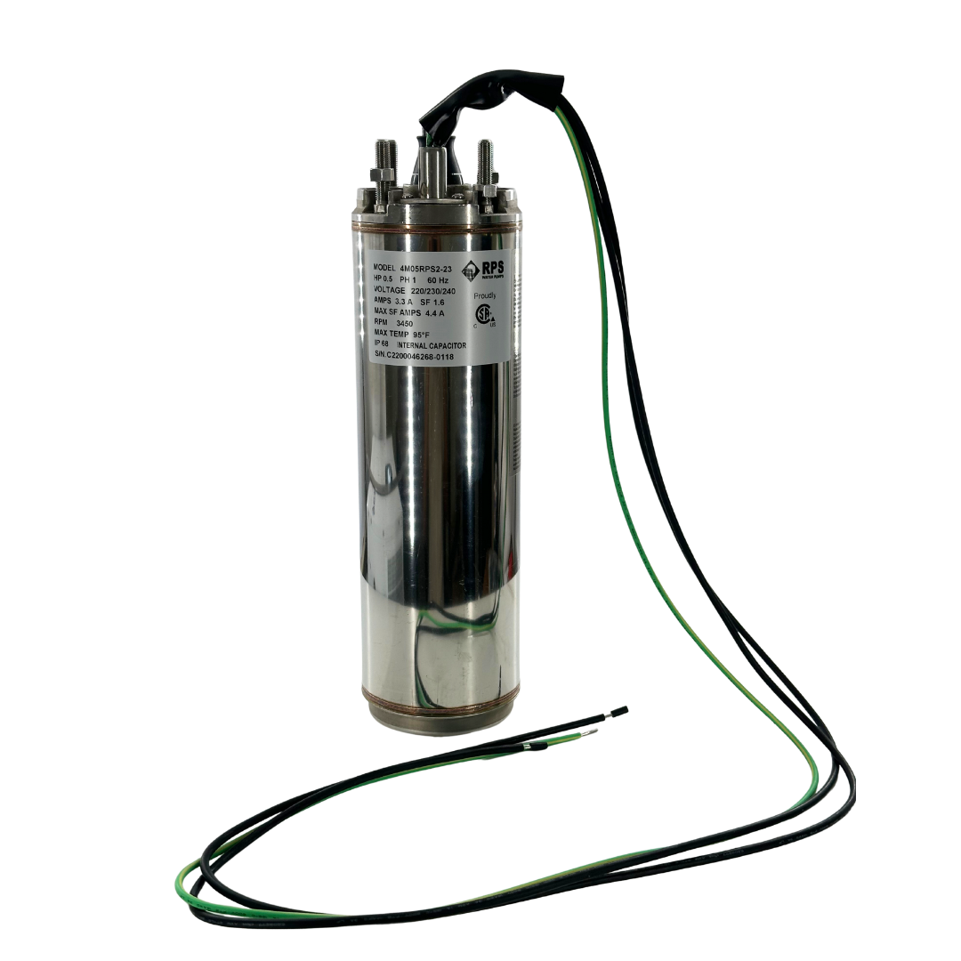 220V 2+G Wire Submersible Motors – 1/2 to 1.5 HP, Single Phase (3.86")