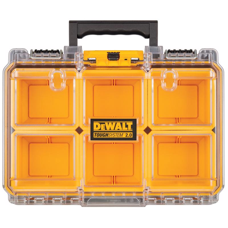 Dewalt DWST08020 ToughSystem 2.0 10.47 in. W X 5.2 in. H Half-Size Organizer Polypropene 6 compartments Yellow