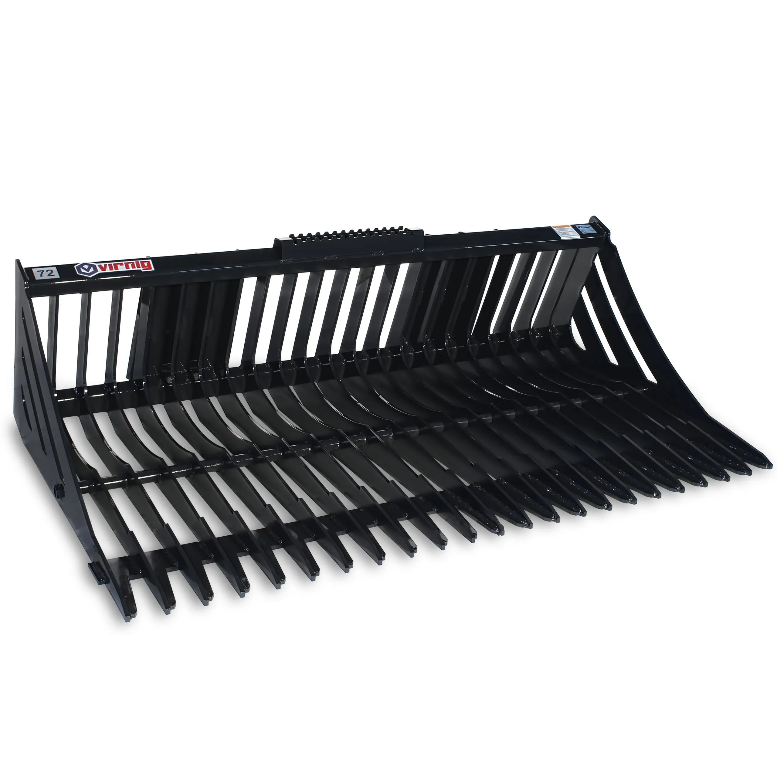 Virnig SRV72 Skid Steer Skeleton Rock Bucket Attachment