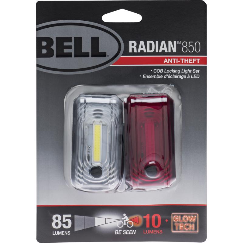 Bell Sports 7161528 Radian Aluminum/Reinforced Plastic Bicycle Light Set Red/White