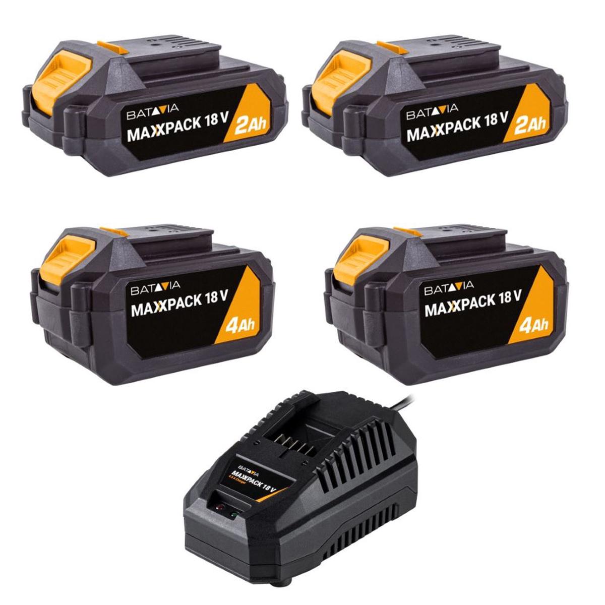 18V Power Pack4 Batteries & Fast Charger