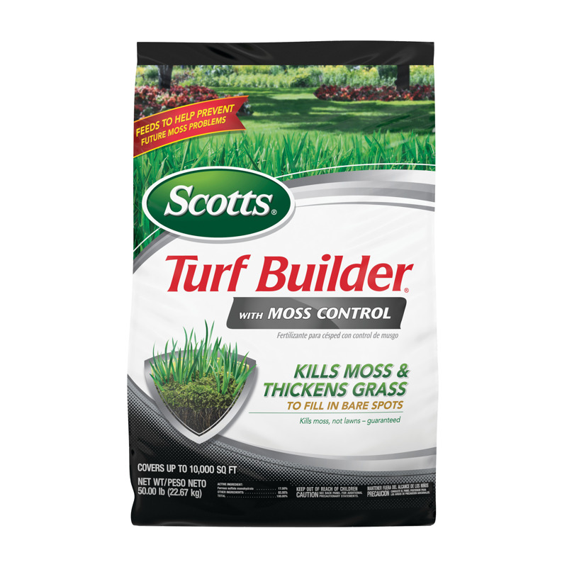 Scotts 40210 Turf Builder Moss and Fungus Control Lawn Fertilizer For All Grasses 10000 sq ft