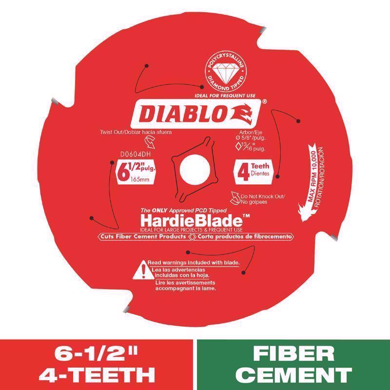 Diablo D0604DH Hardie Pcd Bld 6-1/2"4T