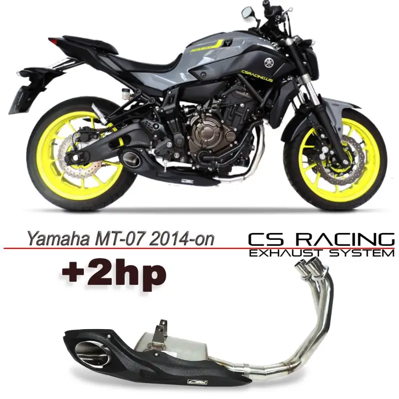 2014-26 Yamaha FZ-07 | MT-07 | XSR700 CS Racing Full Exhaust | Muffler + Headers + dB Killer (+2hp)