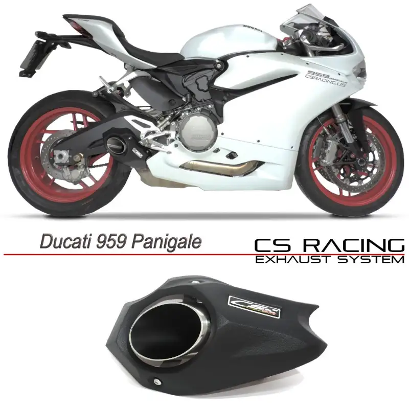 2016-19 Ducati 959 Panigale CS Racing Slip-on Exhaust Tip + dB Killer