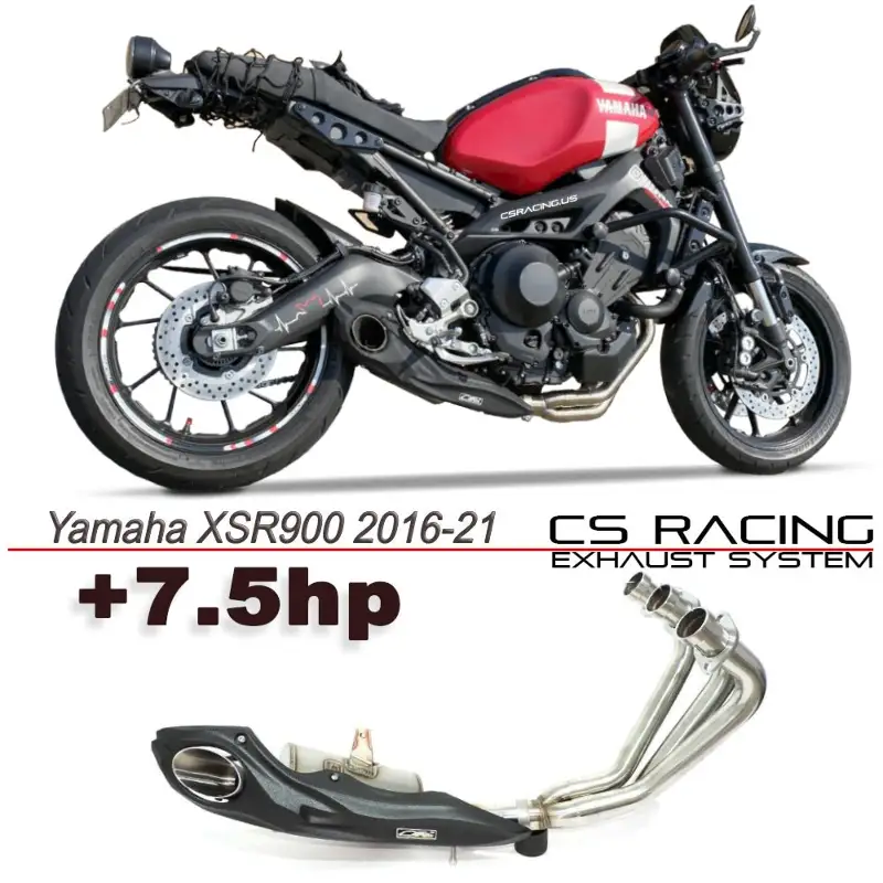 2016-21 Yamaha XSR900 CS Racing Full Exhaust | Muffler + Headers + dB Killer (+7.5hp)