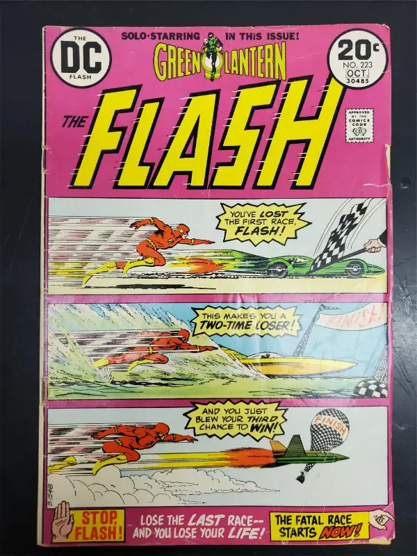 Vtg The Flash #223 Oct. (1973) The DC Flash Solo-Starring Green Lantern