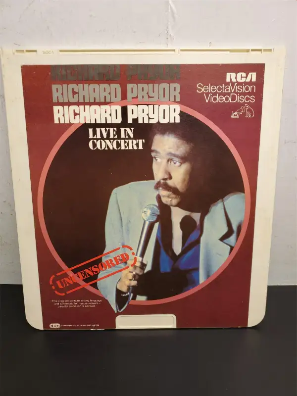 Vtg RCA SelectaVision VideoDiscs Capacitance Disc Richard Pryor Live in Concert