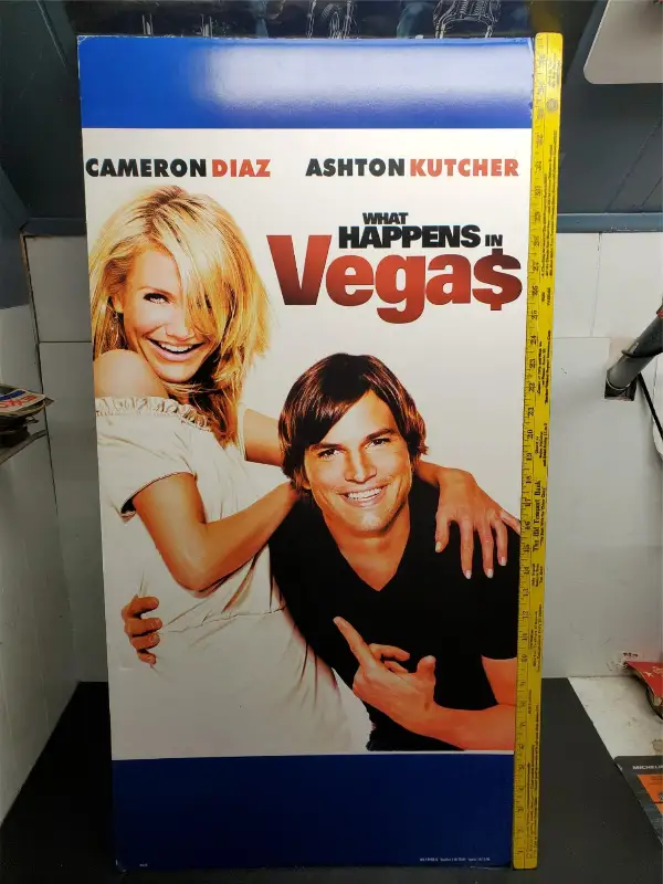 What Happens In Vegas Movie Poster 36X18″ Cameron Diaz Ashton Kutcher RomCom Fun