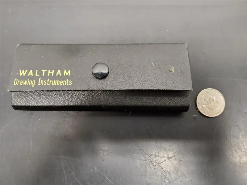 Vtg Waltham Drawing Instruments Small Case Made in Germany Circle Compass + More