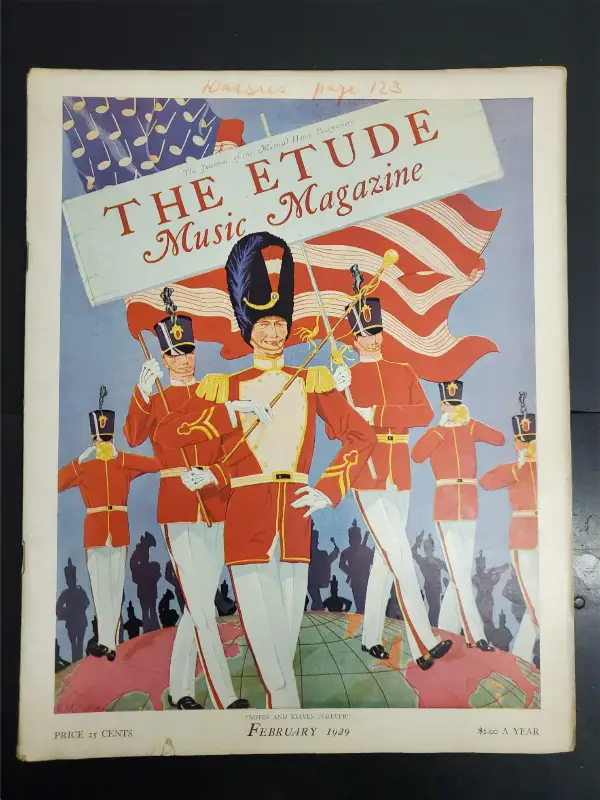 Vtg Feb 1929 The Etude Music Magazine Notes & Staves Forever Roaring Twenties