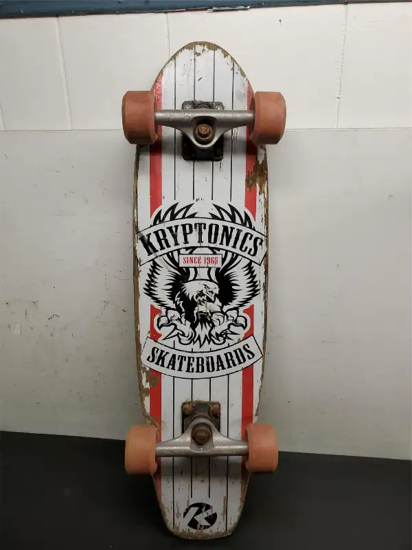 Wooden Kryptonics Skateboard Since 1965 Eagle Graphic Tony Hawk Huck Jam Trucks