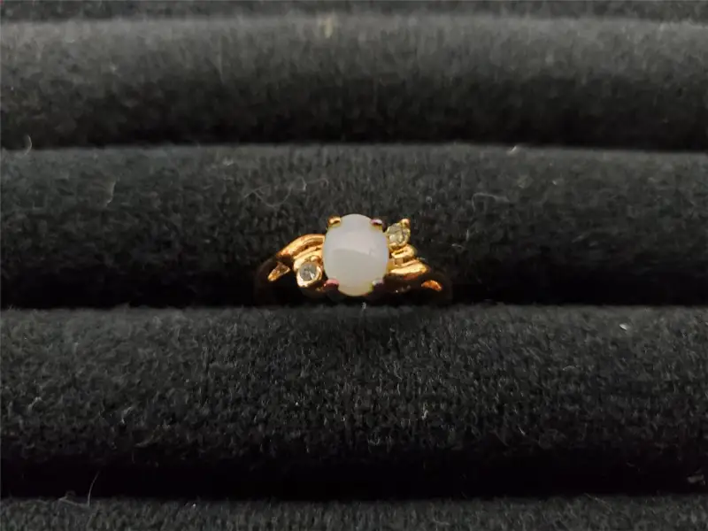 Women’s 14KT Gold Electro-Plate Pearl Opal Cubic Zirconia Ring Jewelry Gift Sz 9