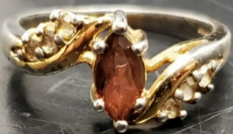 Women’s 14KT Gold Electro-Plate Topaz Pink Gem Cubic Zirconia Ring Jewelry Sz8.5