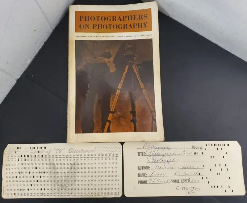 Vtg Photographers on Photography Book By Nathan Lyons w/ Course Purchase Receipt