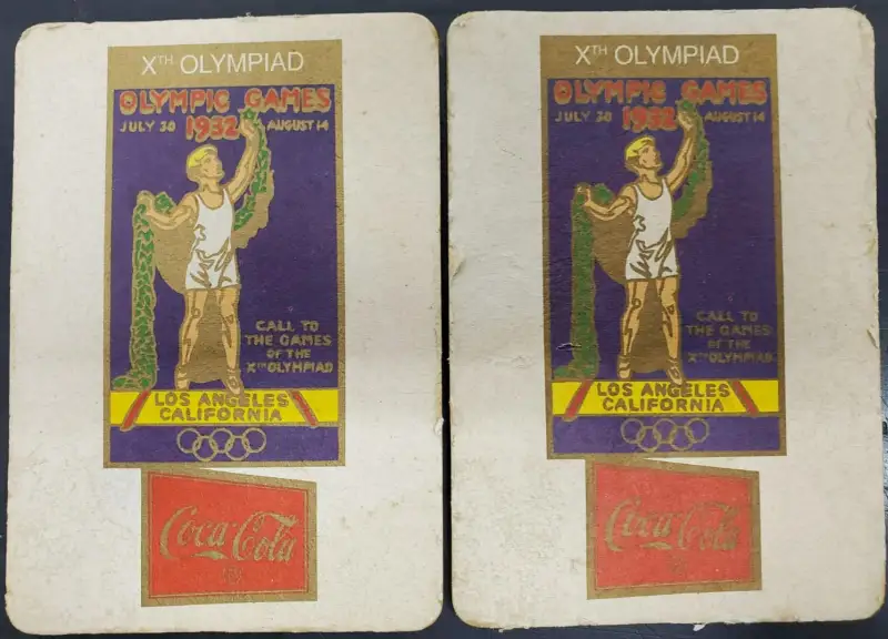 Vtg1932 Olympics Coca Cola Set Of Coasters Los Angeles CA July 30-Aug. 14 Unique
