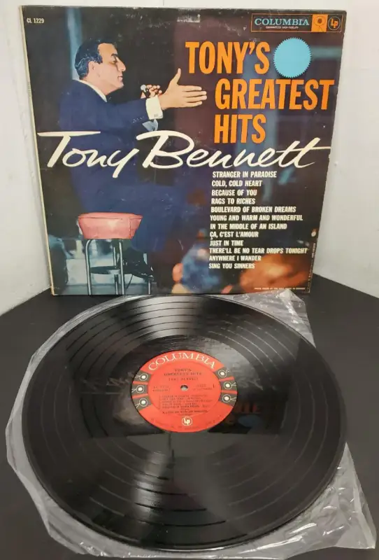 Vtg Tony Bennett Tony’s Greatest Hits Vinyl Record 12″ Lp Columbia Records 1229
